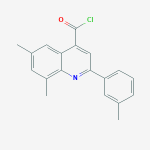 molecular formula C19H16ClNO B1452720 6,8-Dimethyl-2-(3-methylphenyl)quinoline-4-carbonyl chloride CAS No. 1160254-91-0