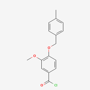 molecular formula C16H15ClO3 B1452723 3-甲氧基-4-[(4-甲基苄基)氧基]苯甲酰氯 CAS No. 1160250-76-9