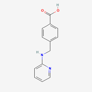 molecular formula C13H12N2O2 B14527240 Benzoic acid, 4-[(2-pyridinylamino)methyl]- CAS No. 62642-67-5
