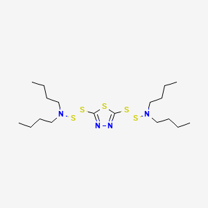 molecular formula C18H36N4S5 B14527245 N,N'-(1,3,4-Thiadiazole-2,5-diyldidisulfanediyl)bis(N-butylbutan-1-amine) CAS No. 62854-95-9