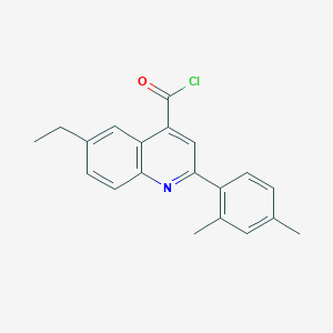 molecular formula C20H18ClNO B1452725 2-(2,4-Dimethylphenyl)-6-ethylquinoline-4-carbonyl chloride CAS No. 1160260-85-4