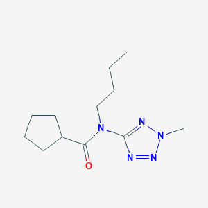 molecular formula C12H21N5O B14527272 N-Butyl-N-(2-methyl-2H-tetrazol-5-yl)cyclopentanecarboxamide CAS No. 62400-22-0