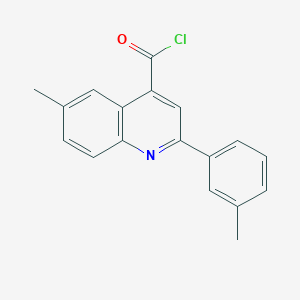 6-Methyl-2-(3-methylphenyl)quinoline-4-carbonyl chloride
