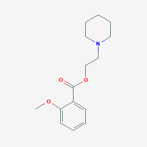 molecular formula C15H21NO3 B14527329 Benzoic acid, 2-methoxy-, 2-(1-piperidinyl)ethyl ester CAS No. 62557-45-3