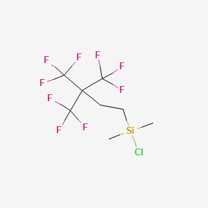 molecular formula C8H10ClF9Si B14527352 Silane, chlorodimethyl[4,4,4-trifluoro-3,3-bis(trifluoromethyl)butyl]- CAS No. 62281-42-9
