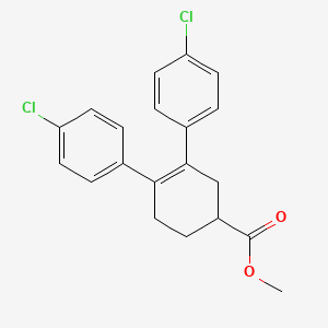 molecular formula C20H18Cl2O2 B14527370 Methyl 3,4-bis(4-chlorophenyl)cyclohex-3-ene-1-carboxylate CAS No. 62544-06-3