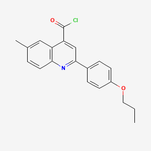 molecular formula C20H18ClNO2 B1452742 6-Methyl-2-(4-propoxyphenyl)quinoline-4-carbonyl chloride CAS No. 1160253-87-1