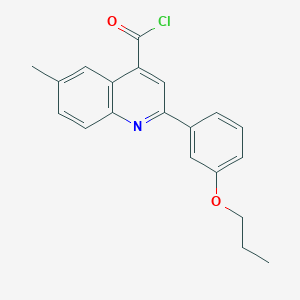 molecular formula C20H18ClNO2 B1452744 6-Methyl-2-(3-propoxyphenyl)quinoline-4-carbonyl chloride CAS No. 1160253-91-7