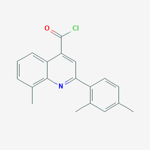 molecular formula C19H16ClNO B1452745 2-(2,4-Dimethylphenyl)-8-methylquinoline-4-carbonyl chloride CAS No. 1160254-15-8