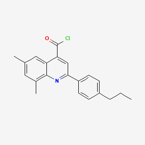 molecular formula C21H20ClNO B1452748 6,8-Dimethyl-2-(4-propylphenyl)quinoline-4-carbonyl chloride CAS No. 1160255-01-5