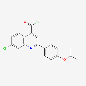 molecular formula C20H17Cl2NO2 B1452749 7-Chloro-2-(4-isopropoxyphenyl)-8-methylquinoline-4-carbonyl chloride CAS No. 1160263-82-0