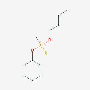 molecular formula C11H23O2PS B14527554 O-Butyl O-cyclohexyl methylphosphonothioate CAS No. 62507-67-9