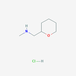 molecular formula C7H16ClNO B1452759 盐酸 N-甲基-1-(四氢-2H-吡喃-2-基)甲胺 CAS No. 23008-93-7