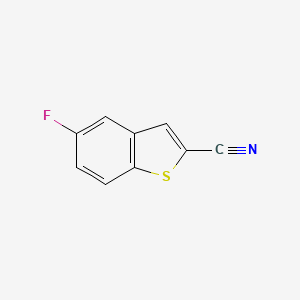 molecular formula C9H4FNS B1452763 5-Fluoro-1-benzothiophene-2-carbonitrile CAS No. 1190198-23-2