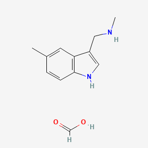 molecular formula C12H16N2O2 B1452765 N-Methyl-1-(5-methyl-1H-indol-3-yl)methanamine formate CAS No. 1185435-02-2