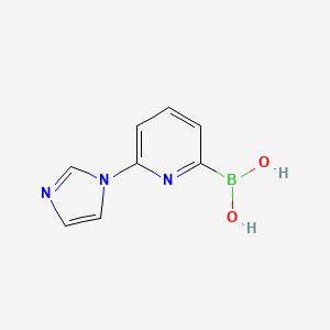 molecular formula C8H8BN3O2 B1452770 (6-(1H-咪唑-1-基)吡啶-2-基)硼酸 CAS No. 1163707-69-4