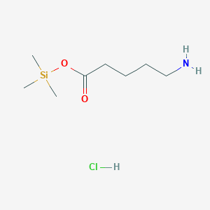 molecular formula C8H20ClNO2Si B14527706 Trimethylsilyl 5-aminopentanoate;hydrochloride CAS No. 62605-73-6