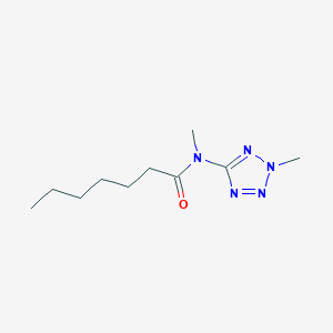 molecular formula C10H19N5O B14527715 N-Methyl-N-(2-methyl-2H-tetrazol-5-yl)heptanamide CAS No. 62400-32-2