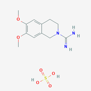 molecular formula C12H19N3O6S B1452773 6,7-dimethoxy-3,4-dihydroisoquinoline-2(1H)-carboximidamide sulfate CAS No. 1179369-64-2