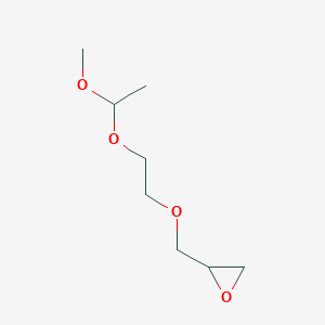 molecular formula C8H16O4 B14527742 Oxirane, [[2-(1-methoxyethoxy)ethoxy]methyl]- CAS No. 62329-04-8