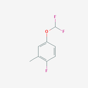 molecular formula C8H7F3O B1452775 4-(二氟甲氧基)-1-氟-2-甲基苯 CAS No. 1214333-46-6