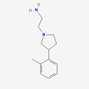 molecular formula C13H20N2 B1452777 2-[3-(2-甲基苯基)吡咯烷-1-基]乙胺 CAS No. 938458-85-6