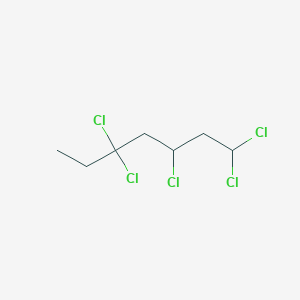 molecular formula C7H11Cl5 B14527787 1,1,3,5,5-Pentachloroheptane CAS No. 62619-23-2