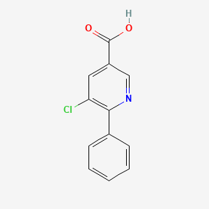 molecular formula C12H8ClNO2 B1452781 5-Chloro-6-phenylpyridine-3-carboxylic acid CAS No. 1148027-23-9
