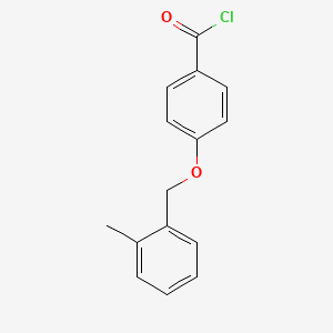 molecular formula C15H13ClO2 B1452782 4-[(2-甲基苯基)氧基]苯甲酰氯 CAS No. 1160250-58-7