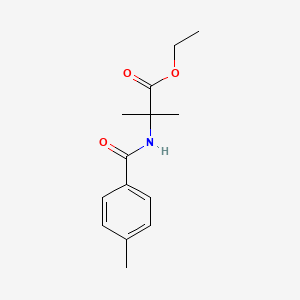 molecular formula C14H19NO3 B1452785 ethyl 2-methyl-N-(4-methylbenzoyl)alaninate CAS No. 1206087-17-3