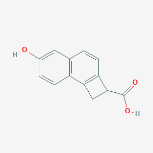 molecular formula C13H10O3 B145279 6-Hydroxy-1,2-dihydrocyclobuta(a)naphthalene-2-carboxylic acid CAS No. 125363-72-6
