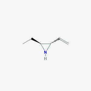 molecular formula C6H11N B14527948 (2S,3S)-2-ethenyl-3-ethylaziridine CAS No. 62676-73-7