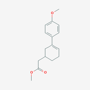 molecular formula C16H20O3 B14527958 Methyl 2-[3-(4-methoxyphenyl)cyclohex-3-en-1-yl]acetate CAS No. 62761-32-4