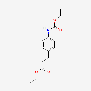 molecular formula C14H19NO4 B1452798 Ethyl 3-{4-[(ethoxycarbonyl)amino]phenyl}propanoate CAS No. 1212061-14-7