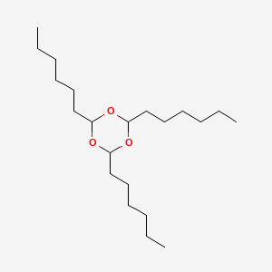molecular formula C21H42O3 B14528045 2,4,6-Trihexyl-1,3,5-trioxane CAS No. 62427-72-9
