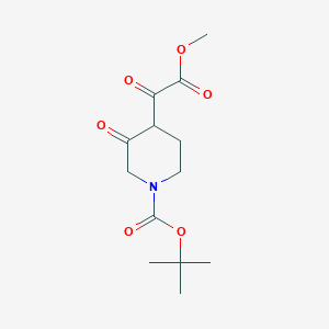 molecular formula C13H19NO6 B1452807 Tert-butyl 4-(2-methoxy-2-oxoacetyl)-3-oxopiperidine-1-carboxylate CAS No. 1159983-63-7