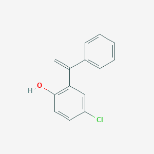 molecular formula C14H11ClO B14528124 4-Chloro-2-(1-phenylethenyl)phenol CAS No. 62594-97-2