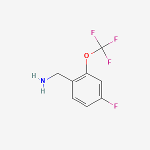 molecular formula C8H7F4NO B1452813 4-Fluoro-2-(trifluoromethoxy)benzylamine CAS No. 1241828-99-8