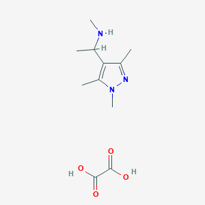 molecular formula C11H19N3O4 B1452818 N-methyl-1-(1,3,5-trimethyl-1H-pyrazol-4-yl)ethanamine oxalate CAS No. 1260683-88-2