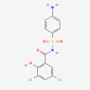 molecular formula C13H10Cl2N2O4S B14528212 N-(4-Aminobenzene-1-sulfonyl)-3,5-dichloro-2-hydroxybenzamide CAS No. 62547-29-9