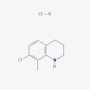 molecular formula C10H13Cl2N B1452825 7-Chloro-8-methyl-1,2,3,4-tetrahydroquinoline hydrochloride CAS No. 1181458-81-0