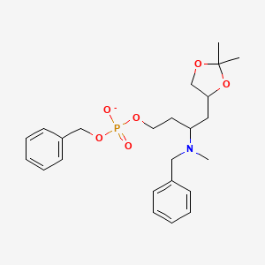 molecular formula C24H33NO6P- B14528288 Benzyl [3-[benzyl(methyl)amino]-4-(2,2-dimethyl-1,3-dioxolan-4-yl)butyl] phosphate CAS No. 62438-42-0