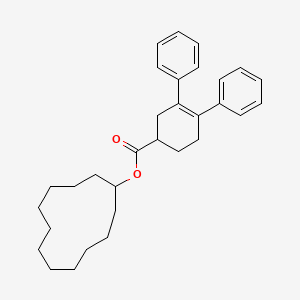 molecular formula C31H40O2 B14528306 Cyclododecyl 3,4-diphenylcyclohex-3-ene-1-carboxylate CAS No. 62544-75-6