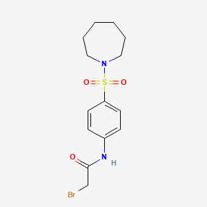 molecular formula C14H19BrN2O3S B1452831 N-[4-(1-Azepanylsulfonyl)phenyl]-2-bromoacetamide CAS No. 1138445-68-7