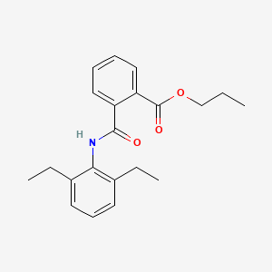 molecular formula C21H25NO3 B14528340 Propyl 2-[(2,6-diethylphenyl)carbamoyl]benzoate CAS No. 62377-22-4