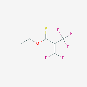 molecular formula C6H5F5OS B14528406 O-Ethyl 3,3-difluoro-2-(trifluoromethyl)prop-2-enethioate CAS No. 62619-36-7