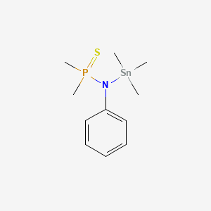 molecular formula C11H20NPSSn B14528420 P,P-Dimethyl-N-phenyl-N-(trimethylstannyl)phosphinothioic amide CAS No. 62419-16-3