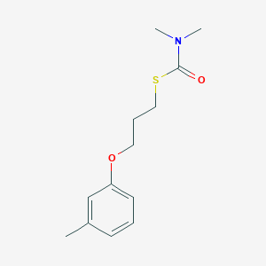 molecular formula C13H19NO2S B14528431 S-[3-(3-Methylphenoxy)propyl] dimethylcarbamothioate CAS No. 62806-58-0