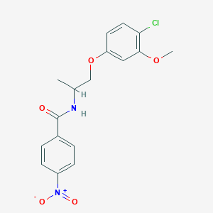 molecular formula C17H17ClN2O5 B14528441 N-[1-(4-Chloro-3-methoxyphenoxy)propan-2-yl]-4-nitrobenzamide CAS No. 62539-34-8