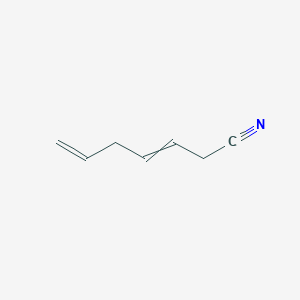 molecular formula C7H9N B14528442 Hepta-3,6-dienenitrile CAS No. 62393-15-1